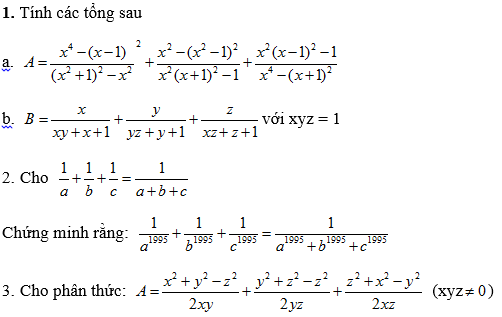Các dạng bài tập Toán nâng cao lớp 8 tự giải-2