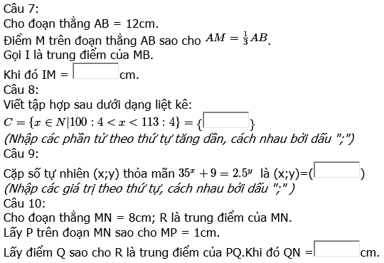 Đề thi Violympic môn Toán lớp 6-1