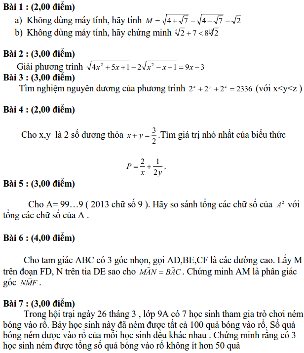 Đề thi HSG môn Toán lớp 9 tỉnh Khánh Hòa năm học 2012-2013-1
