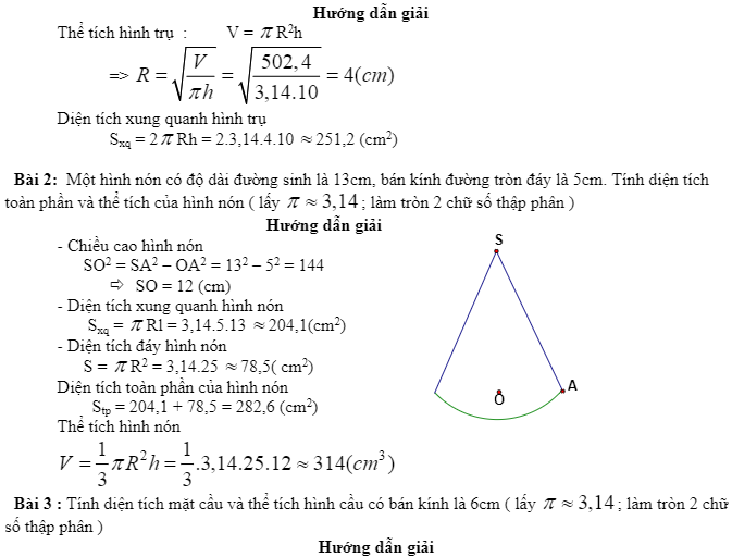 Ôn tập: Diện tích các hình trong không gian-5