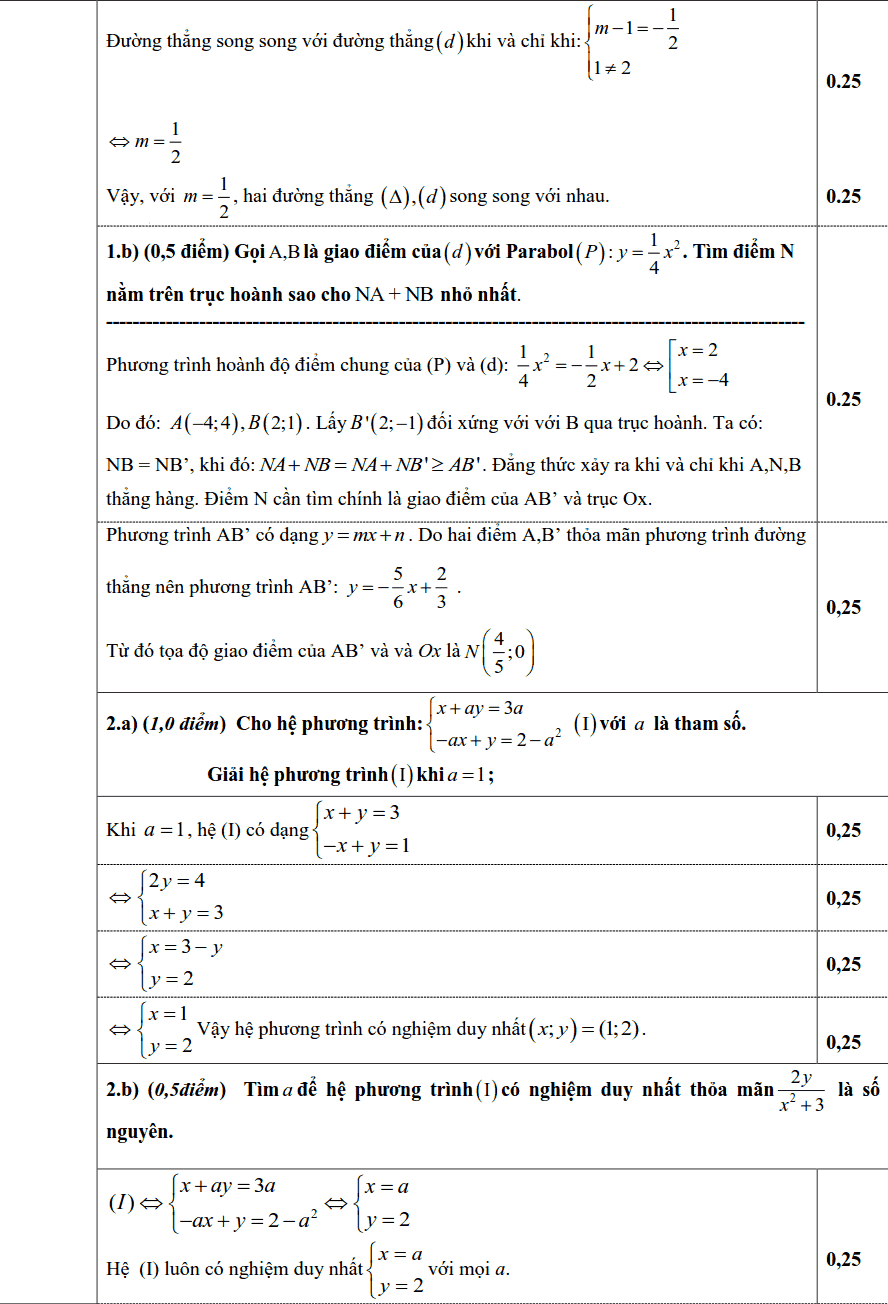 Đề thi vào 10 môn Toán tỉnh Lào Cai 2018-2019 có đáp án-2