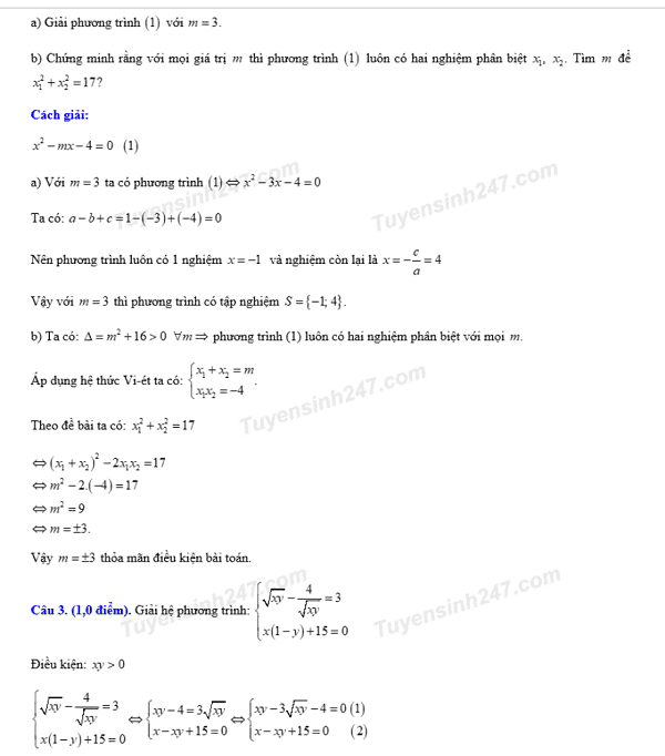 Đề thi vào 10 môn Toán tỉnh Nam Định 2018 có đáp án-2