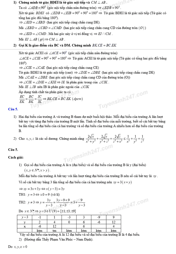 Đề thi vào 10 môn Toán tỉnh Nam Định 2018 có đáp án-4
