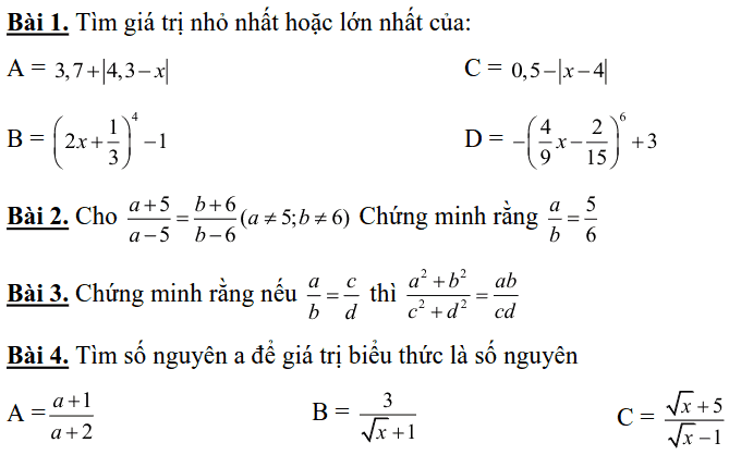Đề cương ôn tập học kì 1 môn Toán 7 THCS Nguyễn Phong Sắc 2018-2019-7