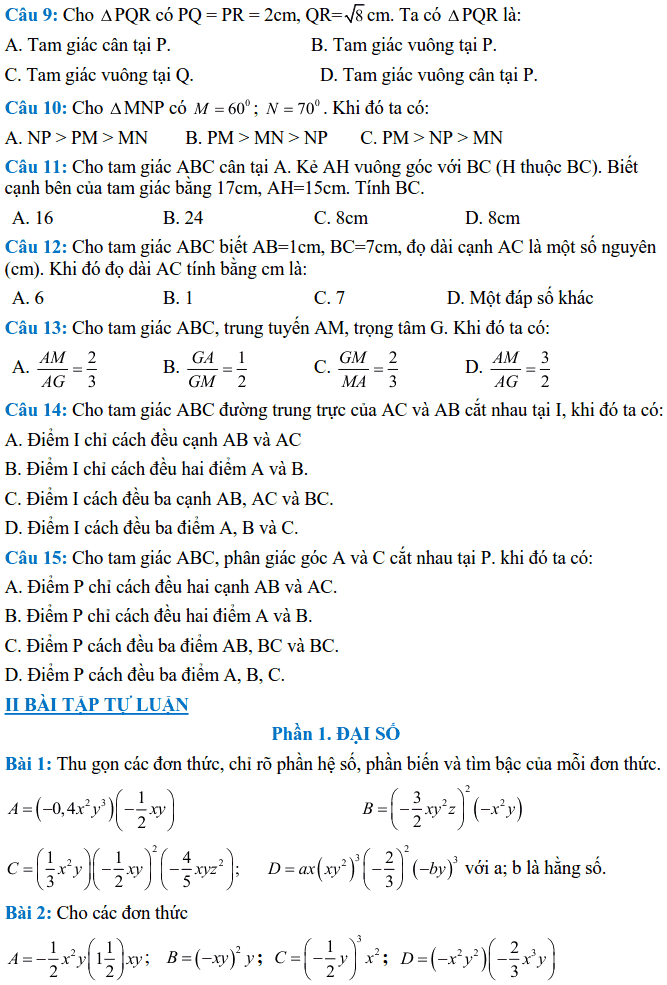 Đề cương ôn tập HK2 môn Toán 7 THCS Lê Quý Đôn 2017-2018-1