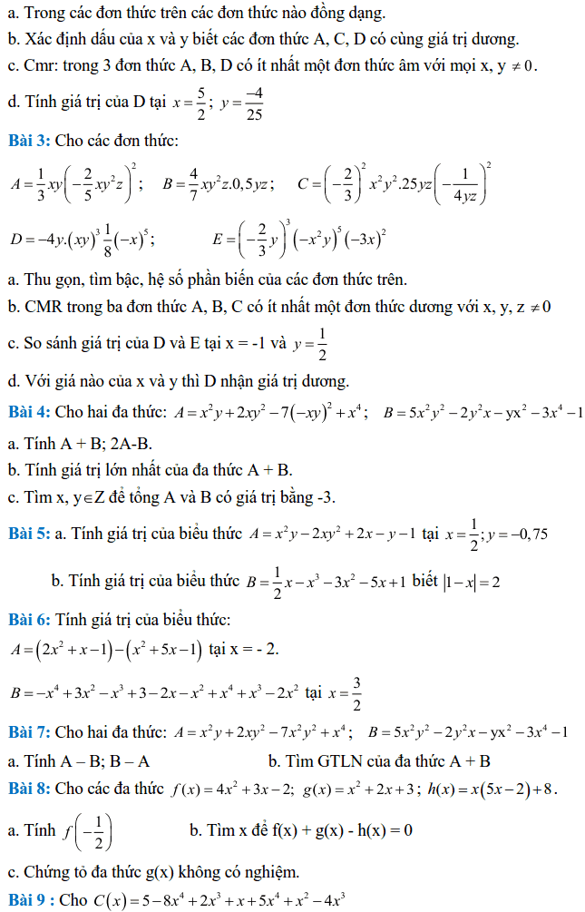 Đề cương ôn tập HK2 môn Toán 7 THCS Lê Quý Đôn 2017-2018-2
