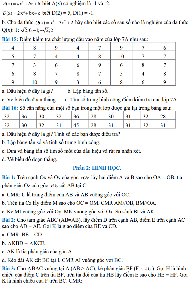 Đề cương ôn tập HK2 môn Toán 7 THCS Lê Quý Đôn 2017-2018-4