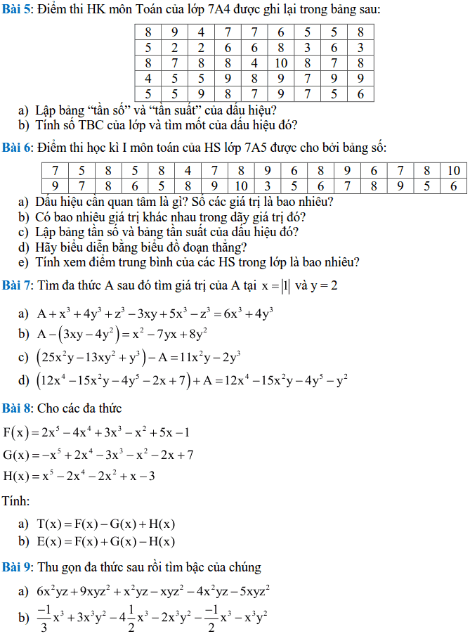 Đề cương ôn tập HK2 môn Toán 7 THCS Phú Diễn 2017-2018-1