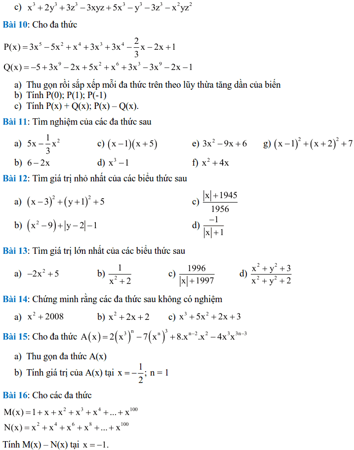 Đề cương ôn tập HK2 môn Toán 7 THCS Phú Diễn 2017-2018-2