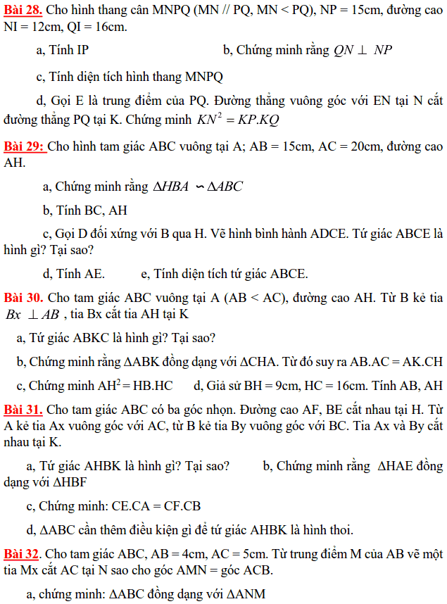 Đề cương ôn tập HK2 môn Toán 8 THCS Lương Thế Vinh 2014-2015-5