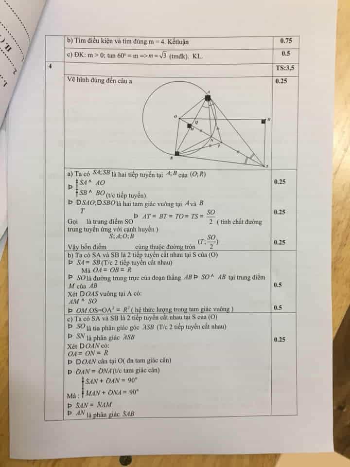 Đề kiểm tra học kì 1 môn Toán 9 huyện Thanh Trì 2018-2019 có đáp án-2