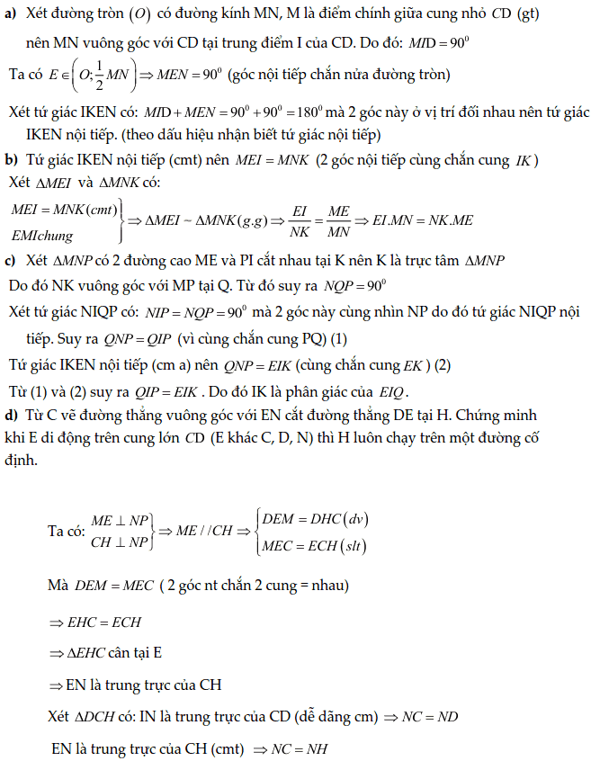 Đề kiểm tra học kì 2 môn Toán 9 quận Hoàng Mai 2017-2018 có đáp án-7