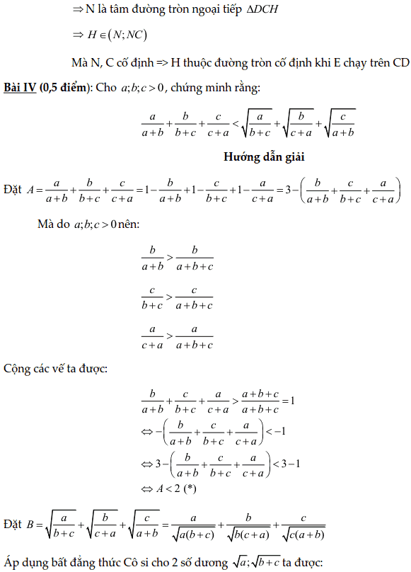 Đề kiểm tra học kì 2 môn Toán 9 quận Hoàng Mai 2017-2018 có đáp án-8