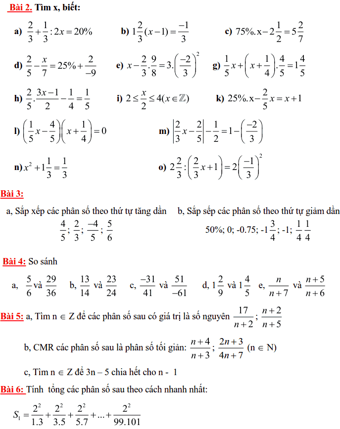 Hướng dẫn ôn tập HK2 môn Toán 6 THCS Thành Công 2017-2018-1