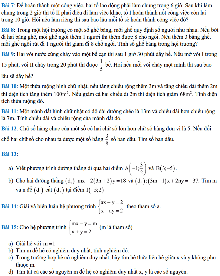 Đề cương ôn tập chương 3 môn Đại số 9 THCS Giảng Võ 2018-2019-1