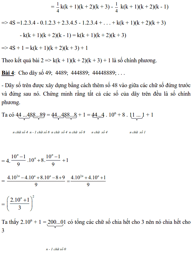 Chuyên đề Số chính phương và các dạng bài tập-1