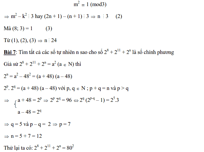 Chuyên đề Số chính phương và các dạng bài tập-9