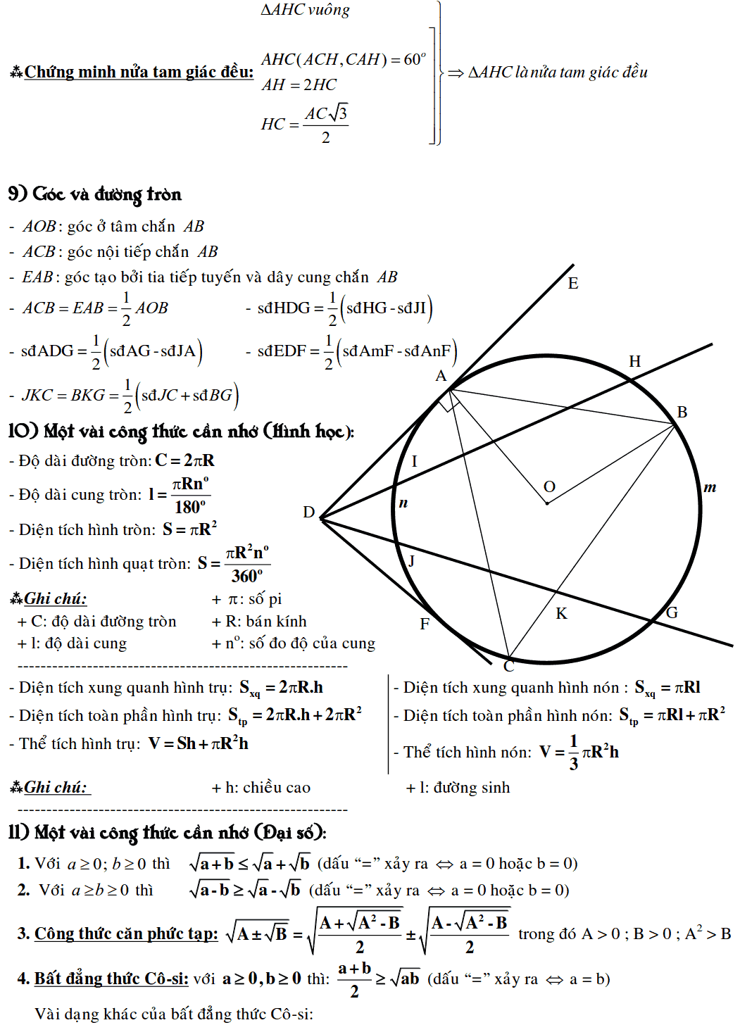 Công thức Toán 9 đầy đủ nhất-3