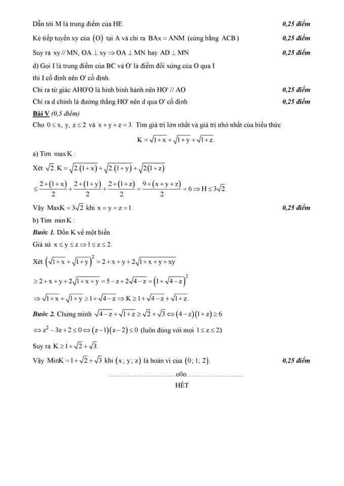 Đề khảo sát chất lượng lớp 9 lần 2 môn Toán THCS Trưng Vương 2018-2019 có đáp án-3
