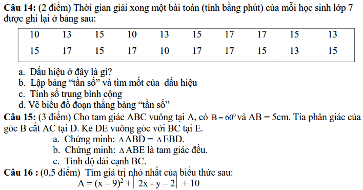 Đề kiểm tra giữa HK2 môn Toán 7 THCS Tiên Hiệp 2018-2019 có đáp án-3