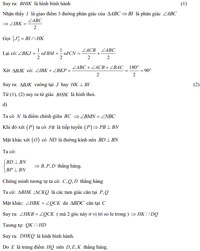 Tuyển tập các bài Hình học trong đề thi vào lớp 10 Hà Nội từ 2006 tới nay-24