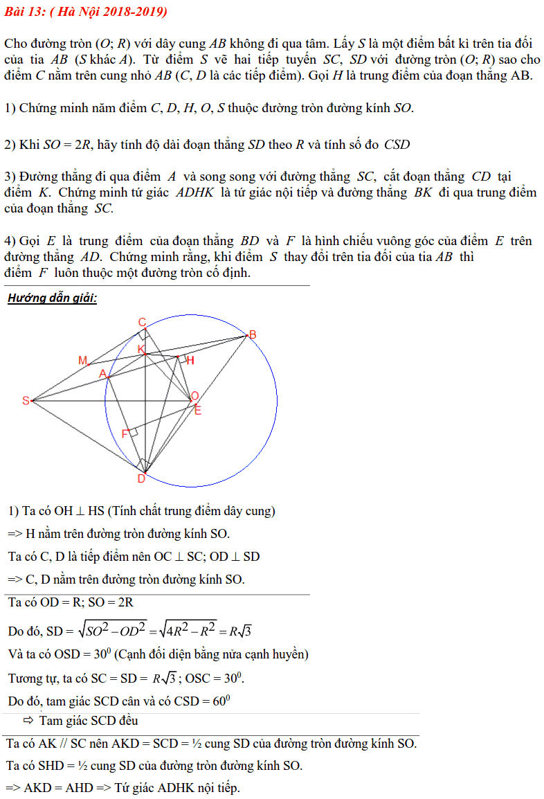 Tuyển tập các bài Hình học trong đề thi vào lớp 10 Hà Nội từ 2006 tới nay-25