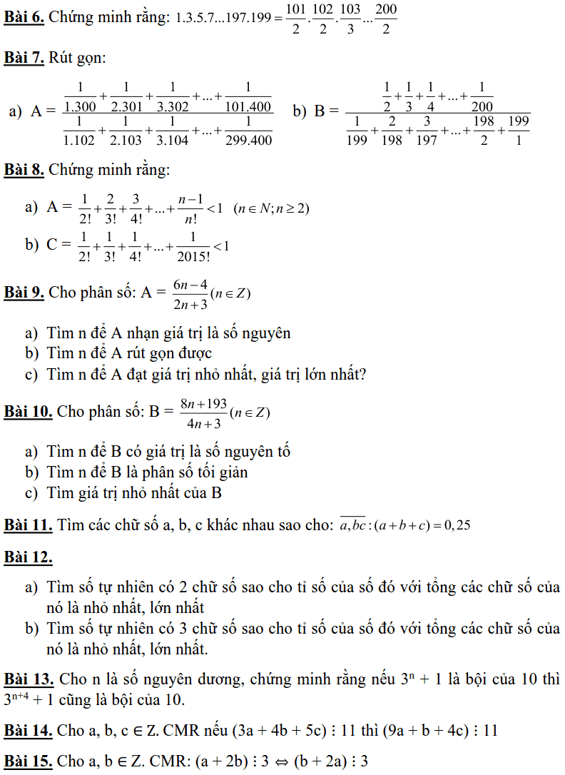 Đề cương ôn tập HK2 môn Toán 6 THCS Ngôi Sao Hà Nội 2018-2019-3