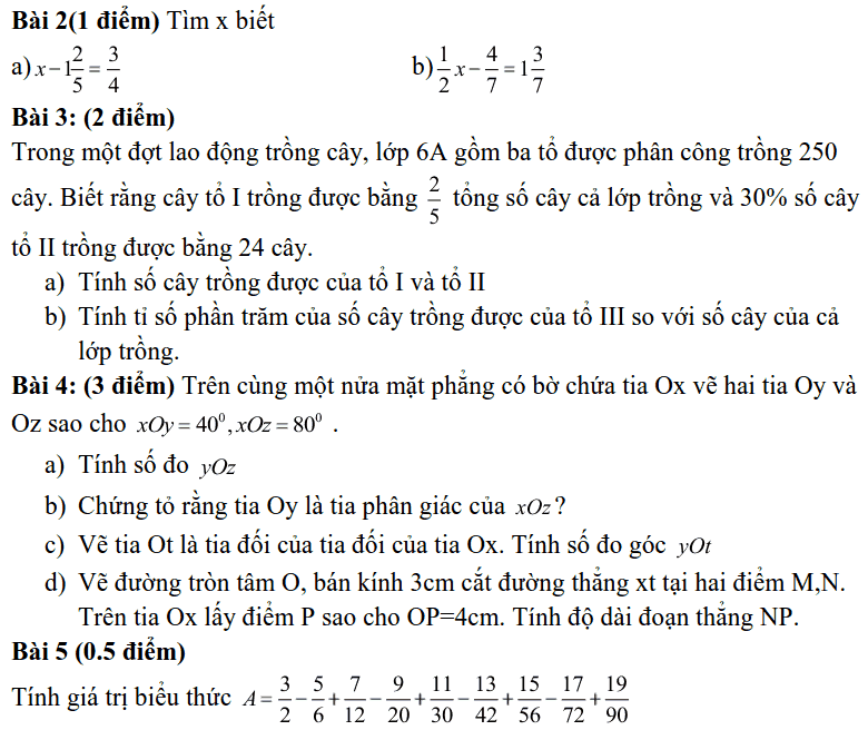Đề thi HK2 môn Toán 6 huyện Đan Phượng năm 2018-2019 có lời giải-1