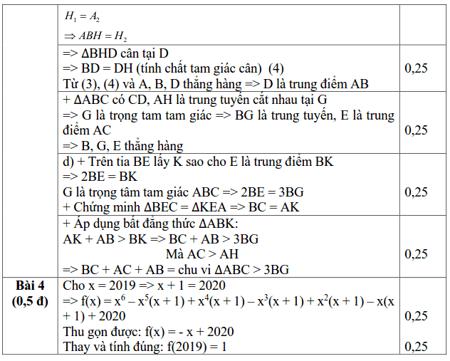 Đề thi HK2 môn Toán 7 huyện Thanh Trì năm 2018-2019 có lời giải-3
