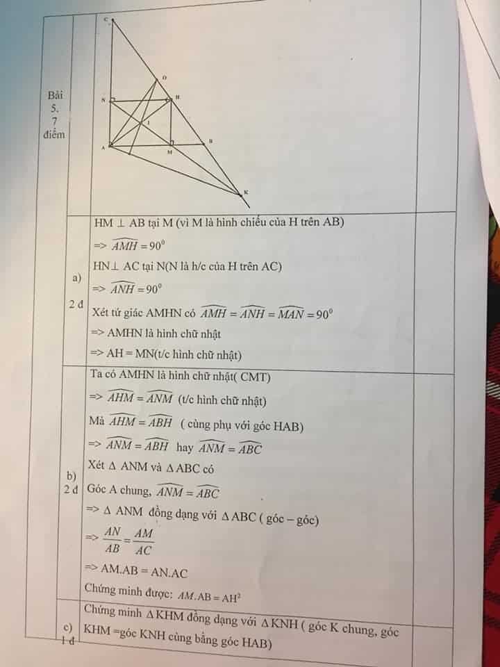 Đề thi HSG môn Toán 8 huyện Chương Mỹ năm 2018-2019 có đáp án-4
