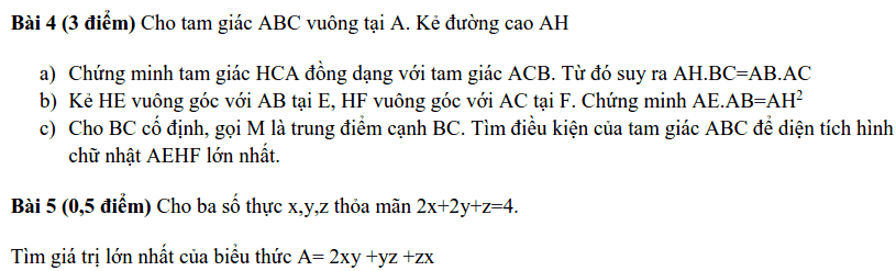 Đề kiểm tra HK2 môn Toán 8 huyện Thạch Thất 2018-2019 có đáp án-1
