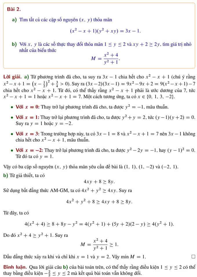Đề thi Toán vòng 1 vào 10 trường THPT chuyên KHTN năm 2019 có lời giải-2