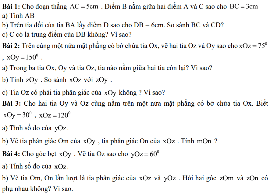 Bài tập ôn hè Toán 6 lên 7 cơ bản và nâng cao-2
