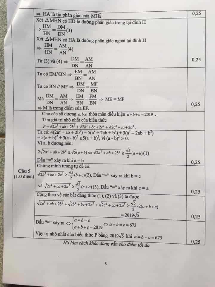 Đề thi Toán vào 10 tỉnh Hải Dương năm 2019-2020 có đáp án-5