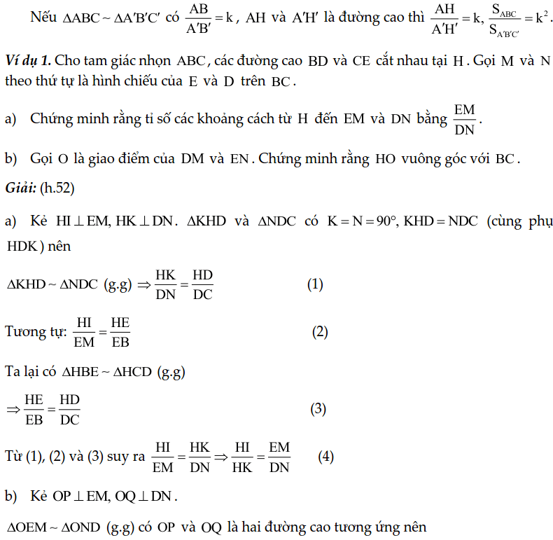 Chuyên đề tam giác đồng dạng - Toán lớp 8-4