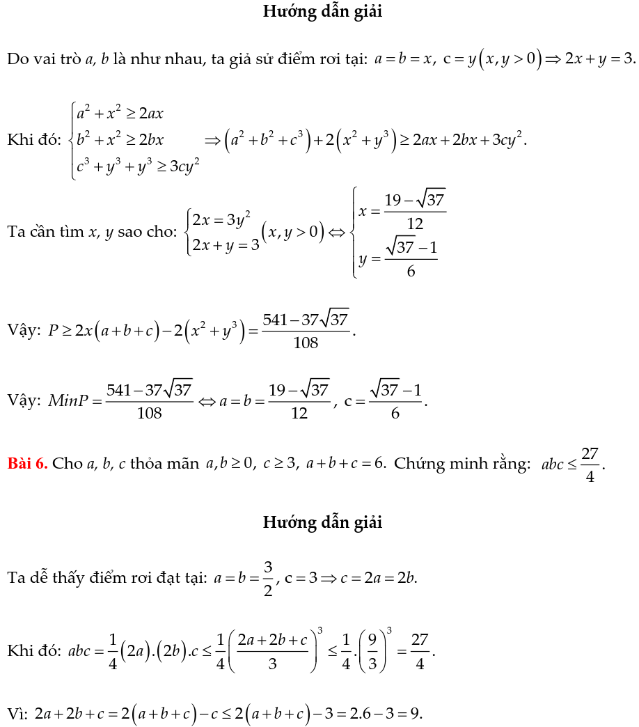 Một số ví dụ chứng minh BĐT bằng phương pháp cân bằng hệ số-2