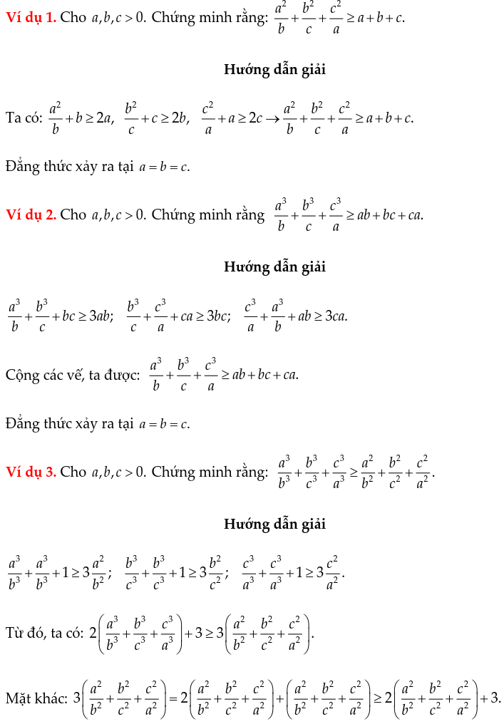 Một số ví dụ chứng minh BĐT bằng phương pháp ghép cặp