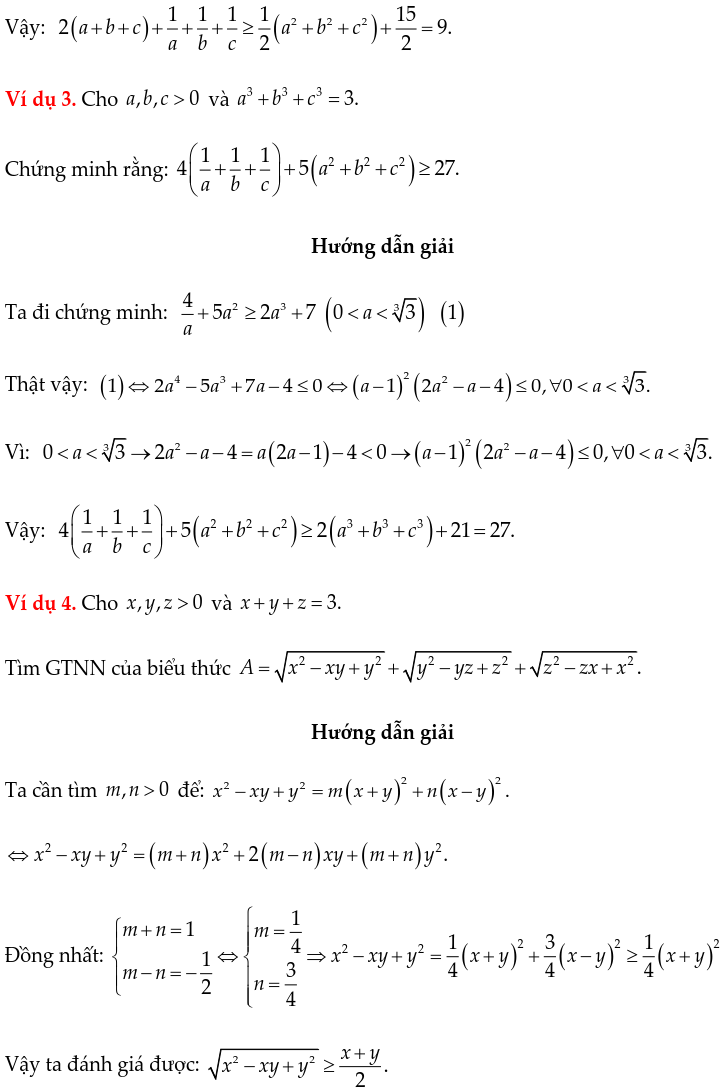 Một số ví dụ chứng minh BĐT bằng phương pháp hệ số bất định UCT-2