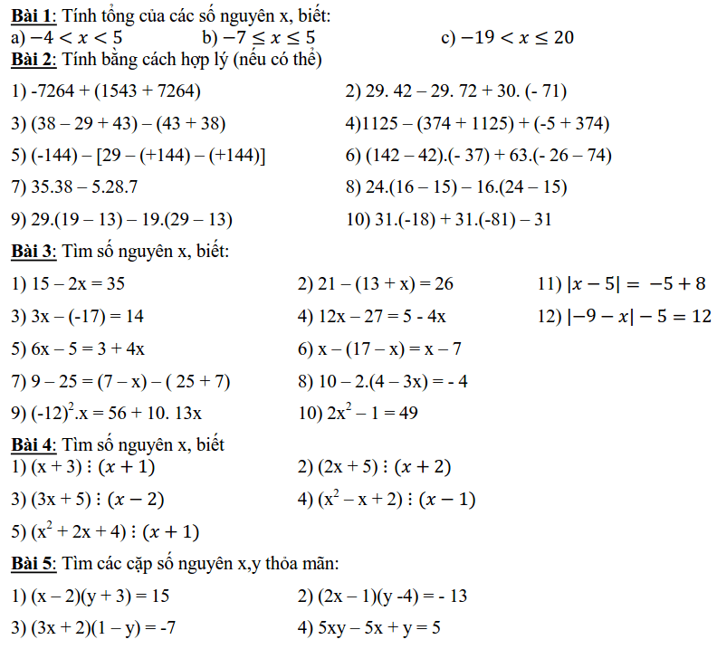Phiếu bài tập Toán lớp 6 ôn tập nghỉ dịch Corona-3-1
