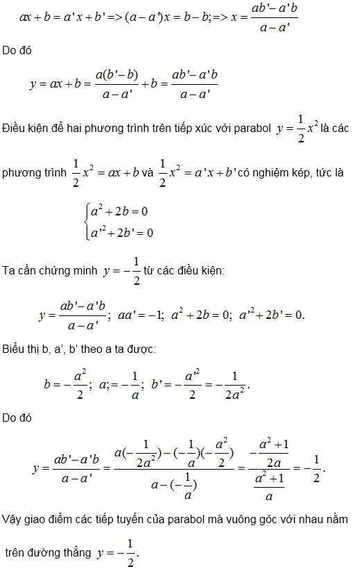Giải phương trình bậc hai bằng đồ thị. Vị trí tương đối giữa parabol y=ax^2 và đường thẳng y=mx+n – Bồi dưỡng Đại số 9