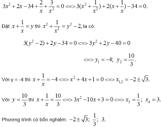 Phương tình quy về phương trình bậc hai – Bồi dưỡng Đại số 9